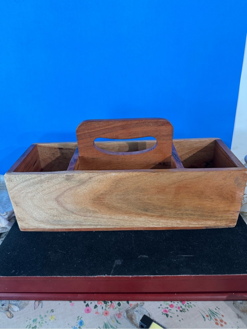 Handcrafted Sold Wood Kitchen Utensil Caddy and Cutlery Organizer - Picture 2 of 8